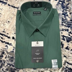 Van Heusen Men's Dark Green Dress Shirt